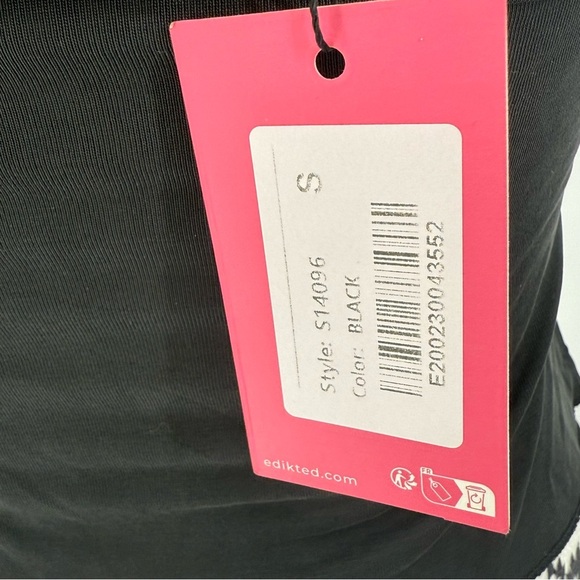 Edikted Black Twist Front Strapless Tube Top Small NWT Y2K Clubwear Streetwear - Picture 11 of 12